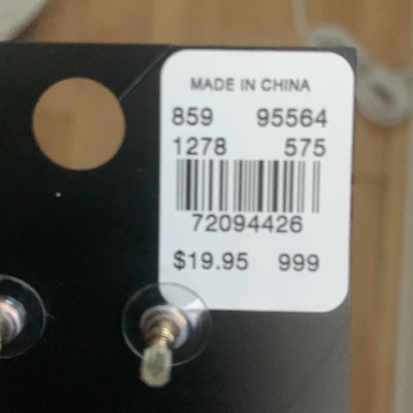 NWT Orange & Brown Stone Dangle Drop Earrings - Picture 4 of 4